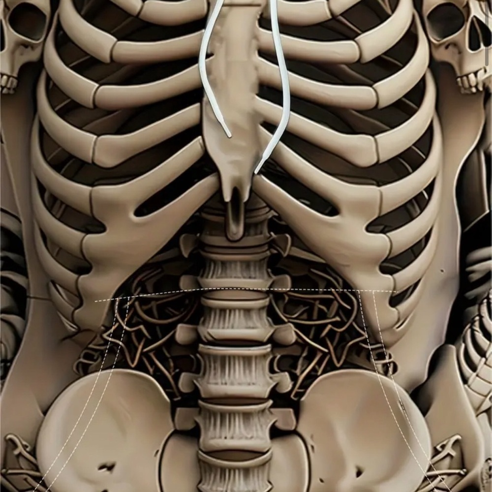 Clothes,dress,3D Skeleton Skull Print Hoodie for Men Polyester Material, - Picture 5 of 5